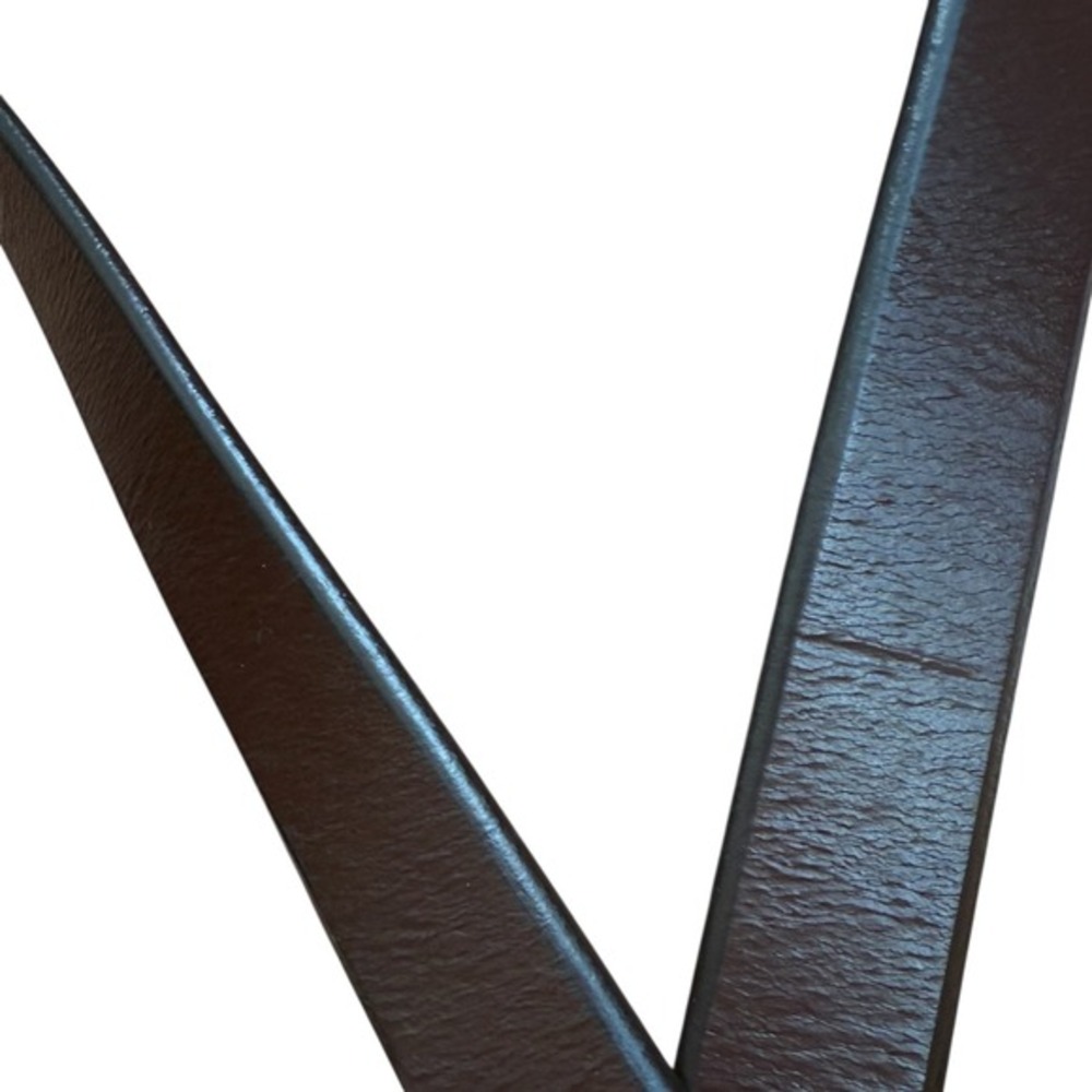 J CREW Italian leather rectangle belt XL brown - Picture 3 of 6